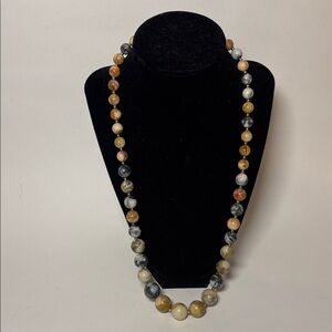 Single Strand Multicolor Plastic Acrylic Beaded Necklace 24”